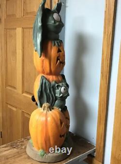 Vintage Trendmaster Bat and Pumpkin Totem Stack Halloween Foam Mold 1993 Vintage Trendmaster Bat and Pumpkin Totem Stack Halloween Foam Mold 1993