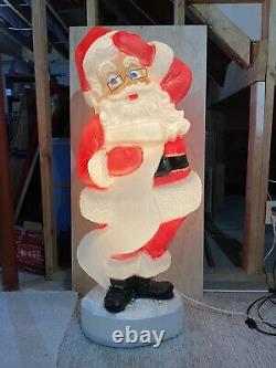 Vintage Union Products 44 Santa Claus With Glasses Naughty Nice List Blow Mold