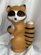 Vintage Union Products Blow Mold Raccoon 13 Tall Rare Estate Sale Find