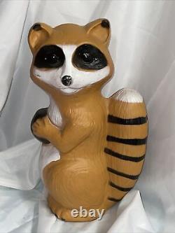 Vintage Union Products Blow Mold Raccoon 13 Tall RARE ESTATE SALE FIND