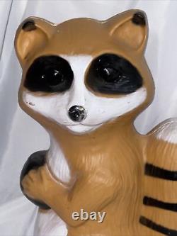 Vintage Union Products Blow Mold Raccoon 13 Tall RARE ESTATE SALE FIND