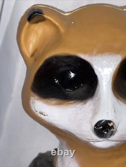 Vintage Union Products Blow Mold Raccoon 13 Tall RARE ESTATE SALE FIND