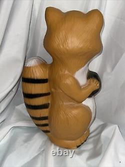 Vintage Union Products Blow Mold Raccoon 13 Tall RARE ESTATE SALE FIND