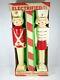 Vintage Union Products Christmas Blow Mold Nutcracker Ty Soldier Boy&girl 16.5