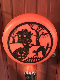 Vintage Union Products Halloween Silhouette Blow Mold Light Lamp Post