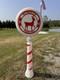 Vintage Union Products Reindeer Parking Blow Mold 54 Candy Cane Pole Light