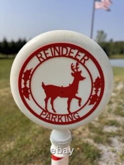 Vintage Union Products Reindeer Parking Blow Mold 54 Candy Cane Pole Light Vintage Union Products Reindeer Parking Blow Mold 54 Candy Cane Pole Light