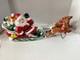 Vtg 1970 Empire Santa Reindeer Sleigh Lighted Table Top Blow Mold Made In Usa