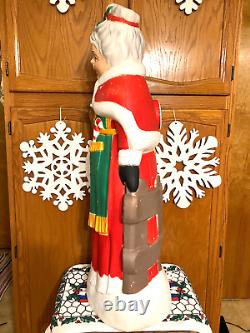 Vtg 37 Tpi Mrs Santa Claus Holding Lantern Christmas Blow Mold Light Yard Decor