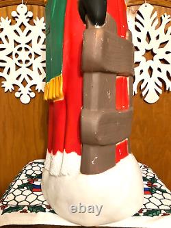 Vtg 37 Tpi Mrs Santa Claus Holding Lantern Christmas Blow Mold Light Yard Decor