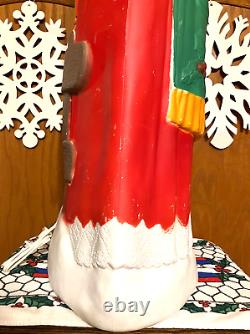 Vtg 37 Tpi Mrs Santa Claus Holding Lantern Christmas Blow Mold Light Yard Decor