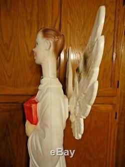 Vtg 41 General Foam Boy Angel Caroler Choir Christmas Blowmold Light Yard Decor