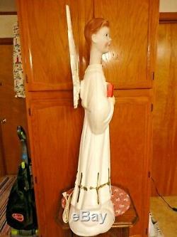 Vtg 41 General Foam Boy Angel Caroler Choir Christmas Blowmold Light Yard Decor