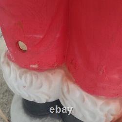 Vtg 5 Foot Santa Claus General Foam Plastic Blow Mold Light Up Yard Decoration