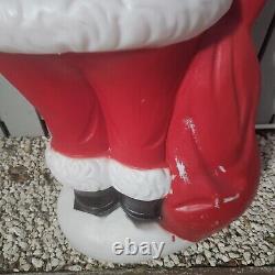 Vtg 5ft Santa Claus Blow Mold Full Body 60'' Christmas Lighted Yard Decoration