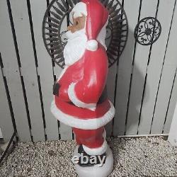 Vtg 5ft Santa Claus Blow Mold Full Body 60'' Christmas Lighted Yard Decoration