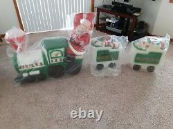 Vtg ALL NEW General Foam Blow Mold S. R. R. Santa R. R. Train With 2 Tender Cars