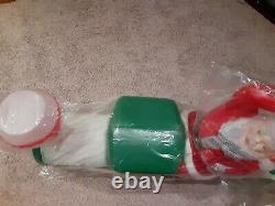 Vtg ALL NEW General Foam Blow Mold S. R. R. Santa R. R. Train With 2 Tender Cars