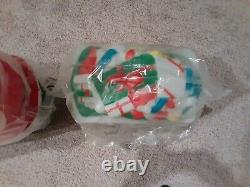 Vtg ALL NEW General Foam Blow Mold S. R. R. Santa R. R. Train With 2 Tender Cars