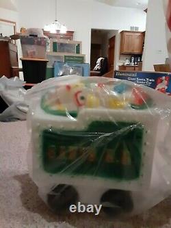 Vtg ALL NEW General Foam Blow Mold S. R. R. Santa R. R. Train With 2 Tender Cars