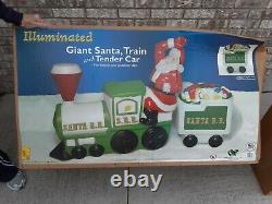 Vtg ALL NEW General Foam Blow Mold S. R. R. Santa R. R. Train With 2 Tender Cars