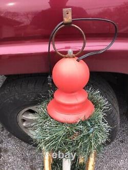 Vtg Blow Mold 46 Christmas Lantern Lamp Post Candle Street light Mt. Joy PA