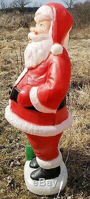 Vtg Blow Mold Santa Claus 5 Tall Christmas Lighted Yard Decoration