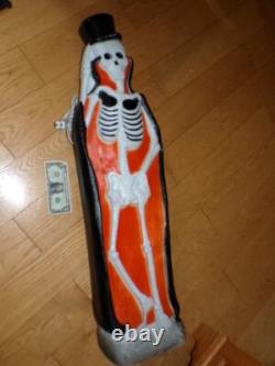 Vtg Blowmold Halloween Skeleton Top Hat Don Featherstone Tombstone RIP Vtg Blowmold Halloween Skeleton Top Hat Don Featherstone Tombstone RIP