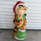 Vtg Disney Tigger Christmas 36 Lighted Plastic Blow Mold Santa's Best