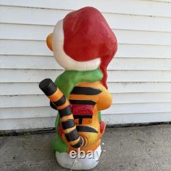 Vtg Disney Tigger Christmas 36 Lighted Plastic Blow Mold Santa's Best Vtg Disney Tigger Christmas 36 Lighted Plastic Blow Mold Santa's Best