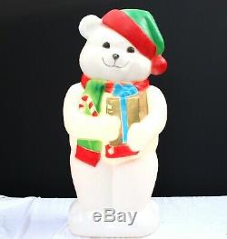 Vtg Empire 35 Christmas Polar Bear Blow Mold Plastic Christmas Yard Decoration