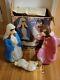 Vtg Empire Blow Mold Nativity Scene 3 Piece Mary Joseph Baby Jesus No Manger