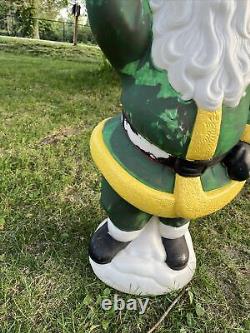 Vtg Empire Blow Mold Santa Claus Waving Lighted 40 Painted GB Packers Colors