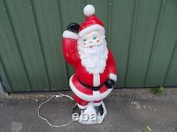 Vtg Empire Christmas Blow Mold 40 Dancing Waving Santa Claus with Light Cord