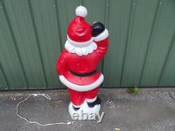 Vtg Empire Christmas Blow Mold 40 Dancing Waving Santa Claus with Light Cord