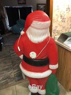 Vtg General Foam 60 Santa Claus Blow Mold Christmas Yard Decor 5 Feet Tall Rare