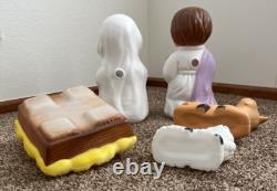 Vtg. General Foam Plastics Nativity Set Blow Mold Lights-5 Pcs 17 Original Box Vtg. General Foam Plastics Nativity Set Blow Mold Lights-5 Pcs 17 Original Box