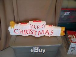 Vtg Merry Christmas Blow Mold, by Don Featherstone, 36 Inches Long, GVC