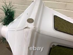 Vtg Municipal City Xmas Lantern Lighted White Blow Mold Stain Glass Look 34 Tall