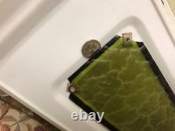 Vtg Municipal City Xmas Lantern Lighted White Blow Mold Stain Glass Look 34 Tall