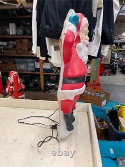 Vtg Royal Electric Company Vacuform Santa flat back 3d plastic christmas decor