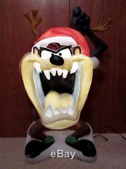Vtg Santa's Best Tasmanian Devil Lighted Christmas Blow Mold 40 -RARE