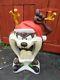 Vtg Santa's Best Taz Tasmanian Devil Lighted Christmas Blow Mold 40 -rare