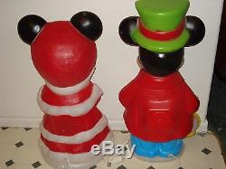 Vtg Santas Best Disney Minnie & Mickey Mouse Xmas Blowmold 34 tall ORIGINAL TAG