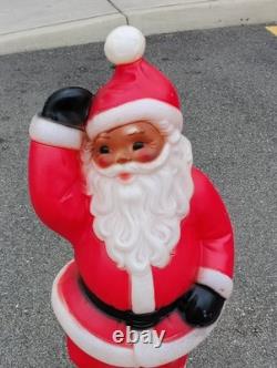Vtg Waving Santa Blow Mold General Foam Christmas 40 Tall Black Works See Pics Vtg Waving Santa Blow Mold General Foam Christmas 40 Tall Black Works See Pics