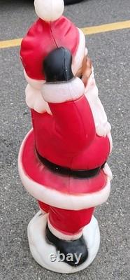 Vtg Waving Santa Blow Mold General Foam Christmas 40 Tall Black Works See Pics Vtg Waving Santa Blow Mold General Foam Christmas 40 Tall Black Works See Pics