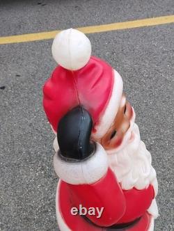Vtg Waving Santa Blow Mold General Foam Christmas 40 Tall Black Works See Pics Vtg Waving Santa Blow Mold General Foam Christmas 40 Tall Black Works See Pics