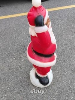 Vtg Waving Santa Blow Mold General Foam Christmas 40 Tall Black Works See Pics Vtg Waving Santa Blow Mold General Foam Christmas 40 Tall Black Works See Pics