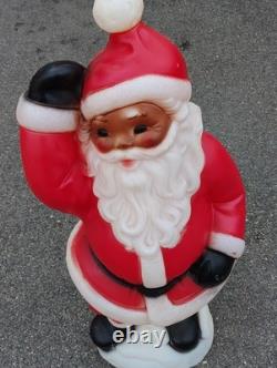 Vtg Waving Santa Blow Mold General Foam Christmas 40 Tall Black Works See Pics Vtg Waving Santa Blow Mold General Foam Christmas 40 Tall Black Works See Pics