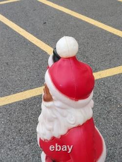 Vtg Waving Santa Blow Mold General Foam Christmas 40 Tall Black Works See Pics Vtg Waving Santa Blow Mold General Foam Christmas 40 Tall Black Works See Pics